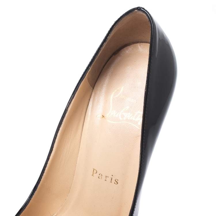 مملوكة مسبقًا Christian Louboutin Black Patent Leather So Kate Pumps Size 36.5