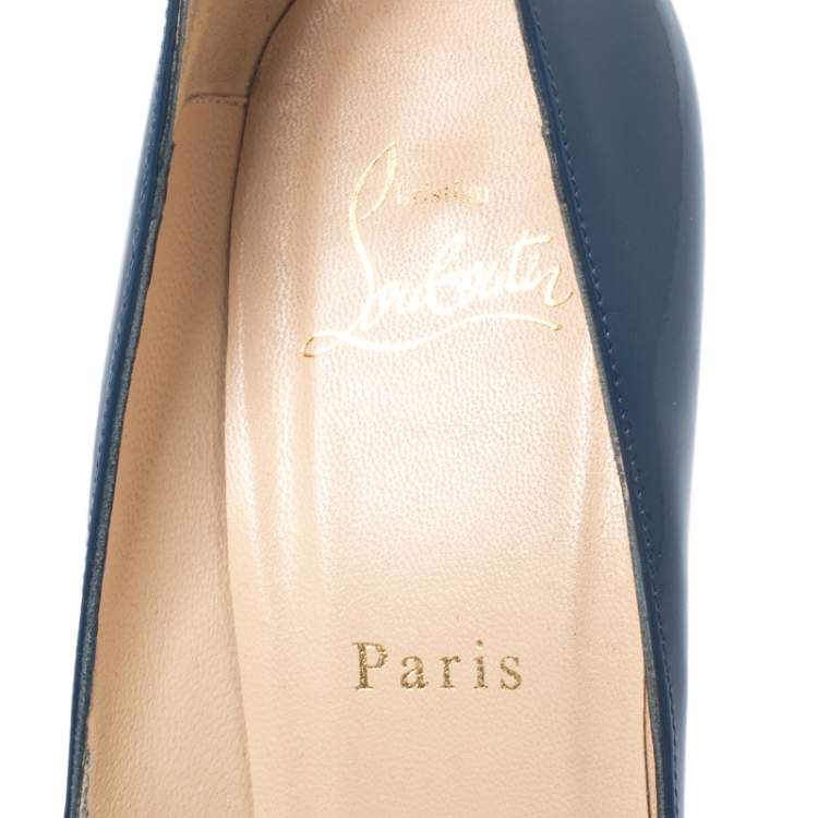 Pre Owned Christian Louboutin Multicolor Patent Leather Pigalle Plato Pumps Size 37