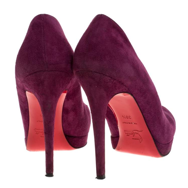 مملوكة مسبقًا Christian Louboutin Purple Suede Neofilo Pumps Size 39.5