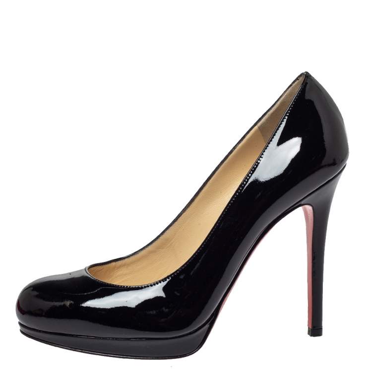 Christian Louboutin Black Patent Leather New Simple Platform