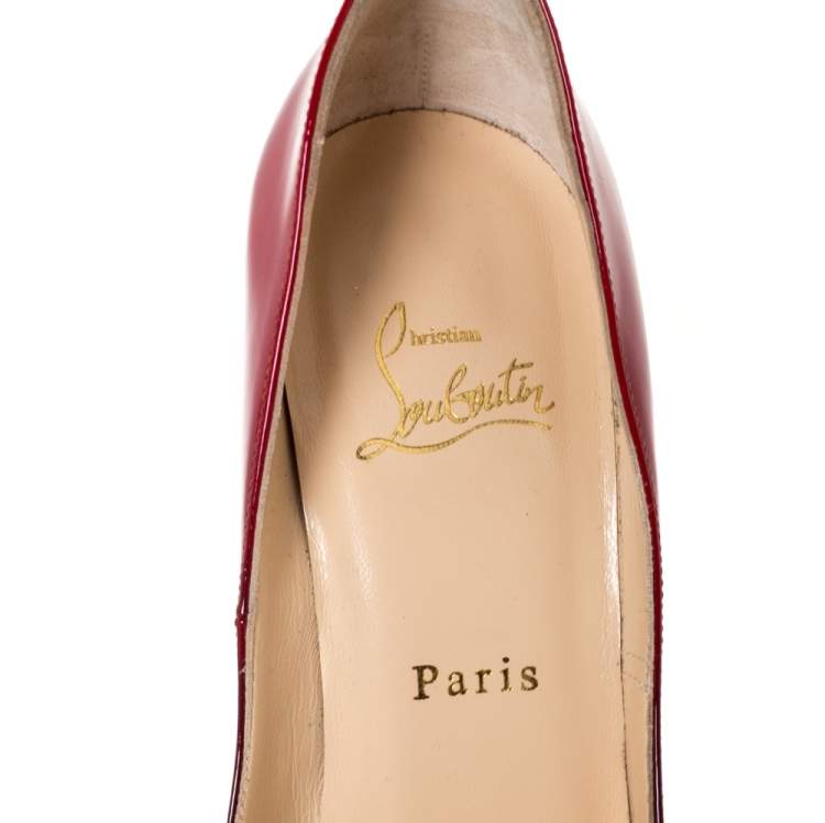 Pre Owned Christian Louboutin Two Tone Patent Leather Ombre So Kate Pumps Size 38