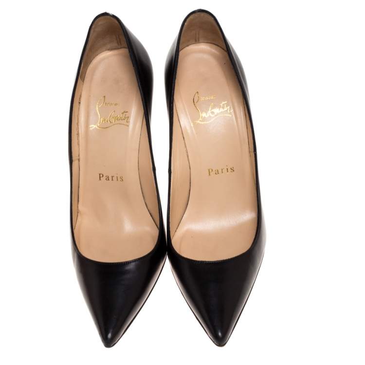 مملوكة مسبقًا Christian Louboutin Black Leather Eloise Pumps Size 35
