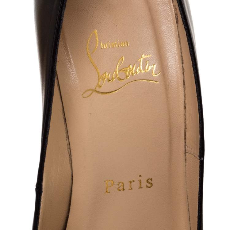 مملوكة مسبقًا Christian Louboutin Black Leather Eloise Pumps Size 35