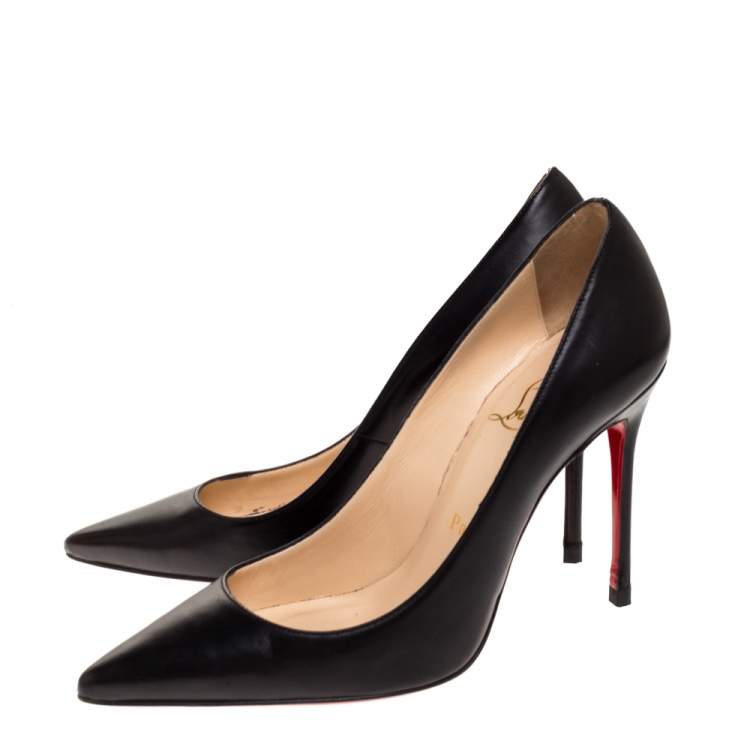مملوكة مسبقًا Christian Louboutin Black Leather Eloise Pumps Size 35