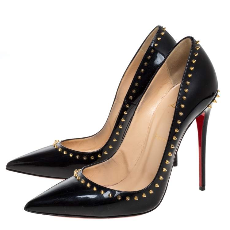 louboutin black studded heels