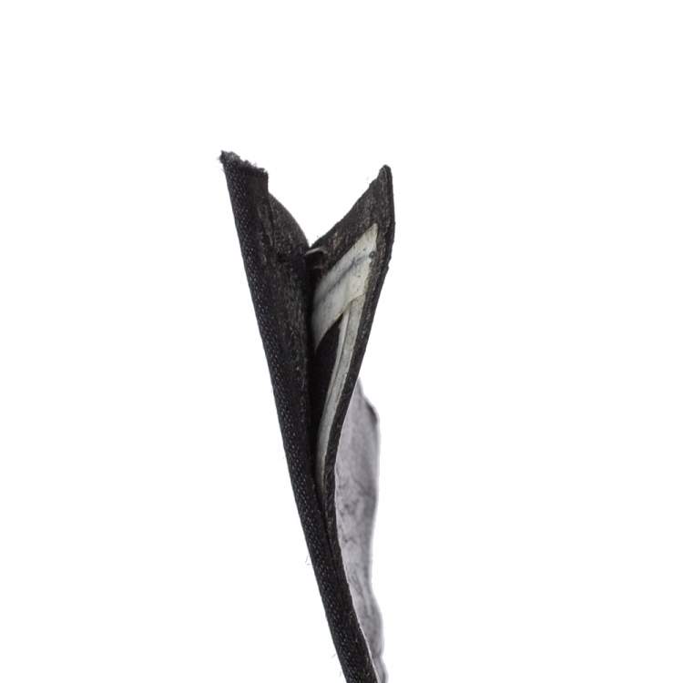 Pre Owned Christian Louboutin Black Satin Bow T Dorcet Peep Toe Pumps Size 39