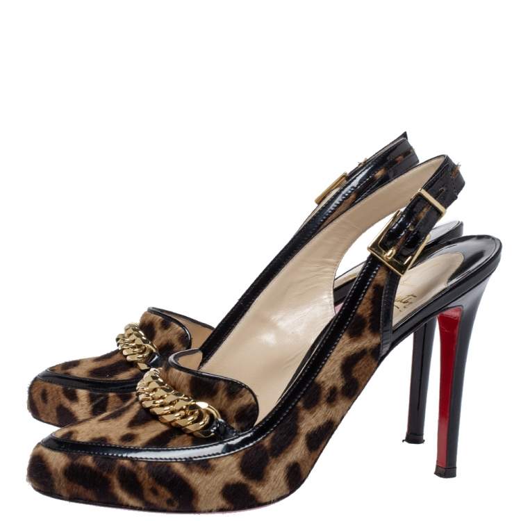 christian louboutin leopard sandals