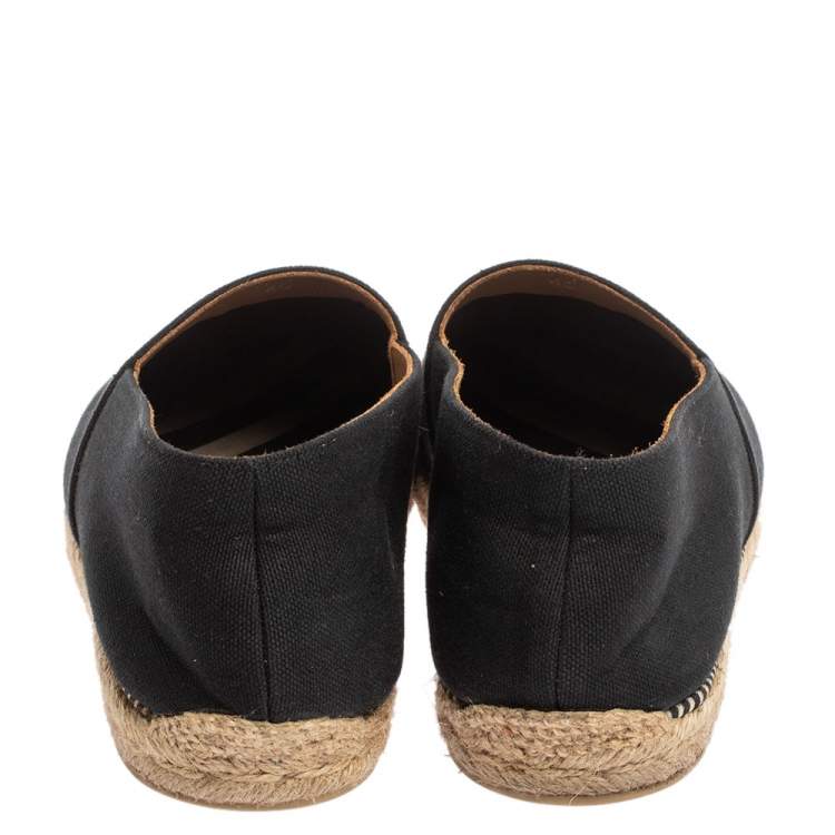 Pre Owned Christian Louboutin Dark Blue Canvas Cario Loubi Flat Olona Espadrilles Sneakers Size 40