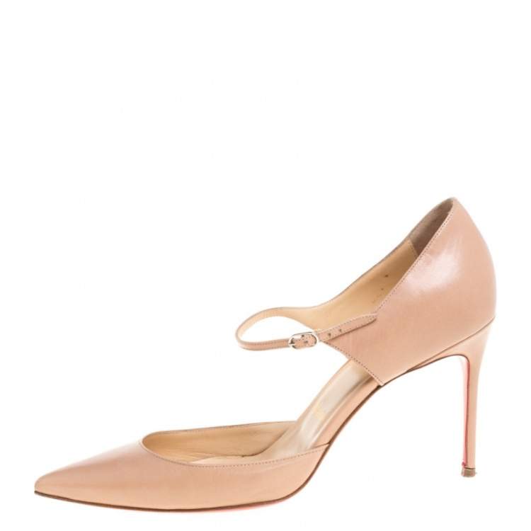 Christian Louboutin, Shoes, Christian Louboutin Beige Heels 385 About 35  Inch Heel