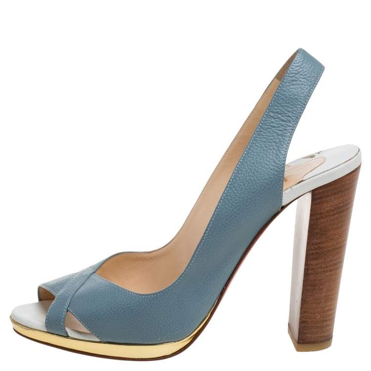 Blue peep clearance toe sandals