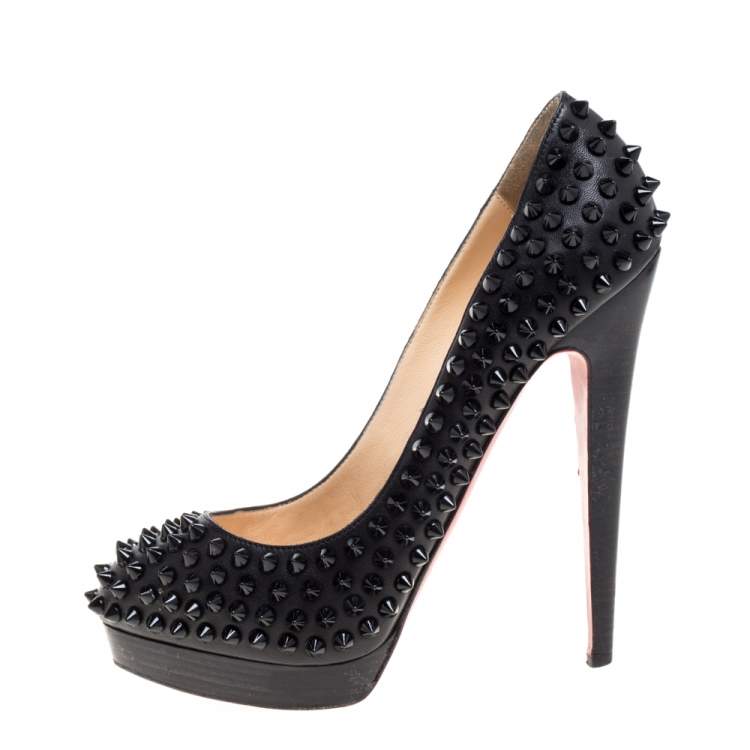 Christian louboutin spiked clearance heel