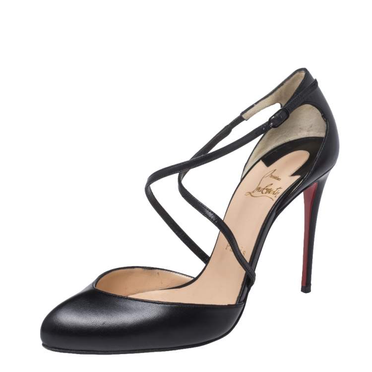 christian louboutin heels with ankle strap