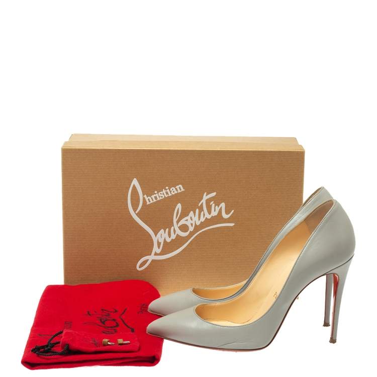 louboutin grey heels