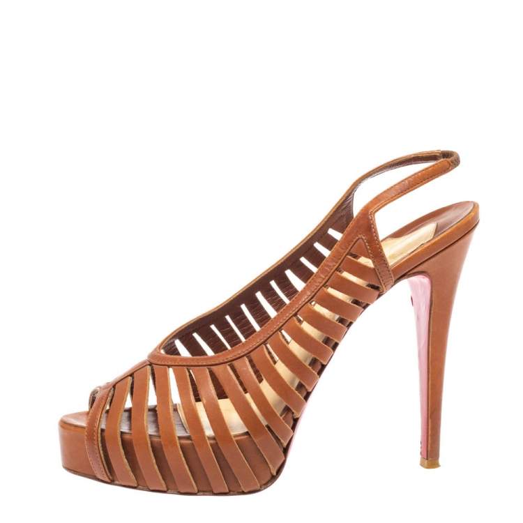 Tan louboutins hot sale