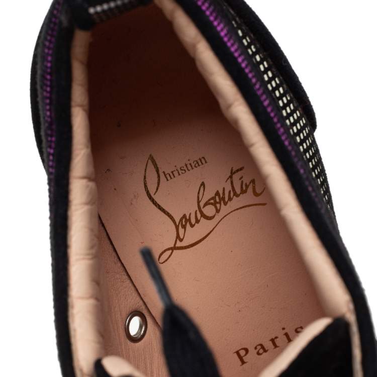 Pre Owned Christian Louboutin Multicolour Sparkling Suede Venus Orlato Booties Size 38