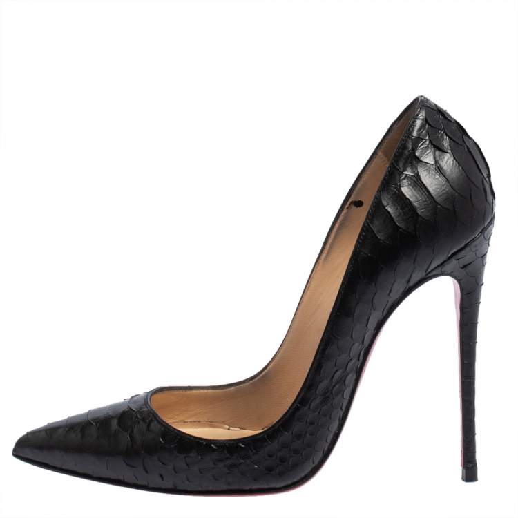 Christian Louboutin Black Python So Kate Pumps Size 37 Christian