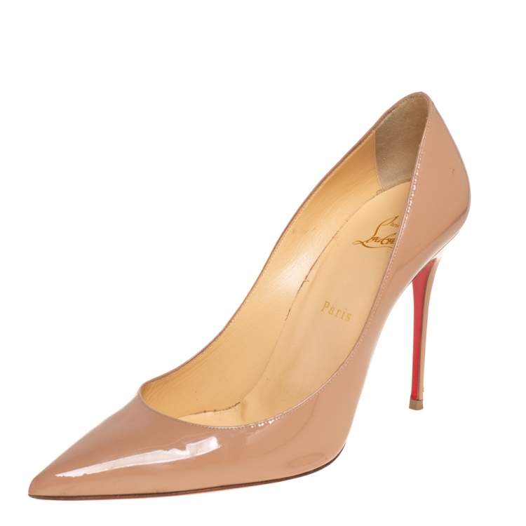 christian louboutin nude pumps