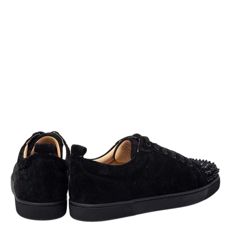 Pre Owned Christian Louboutin Black Suede Orlato Low Top Sneakers Size 40