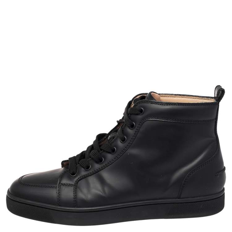 Louis - High-top sneakers - Calf leather - Black - Christian Louboutin