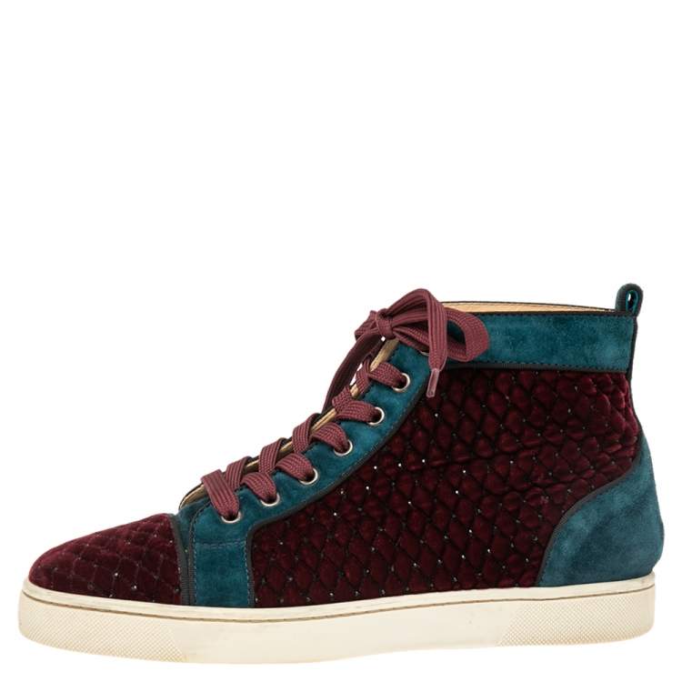 Louis Orlato High Top Sneakers in Red - Christian Louboutin