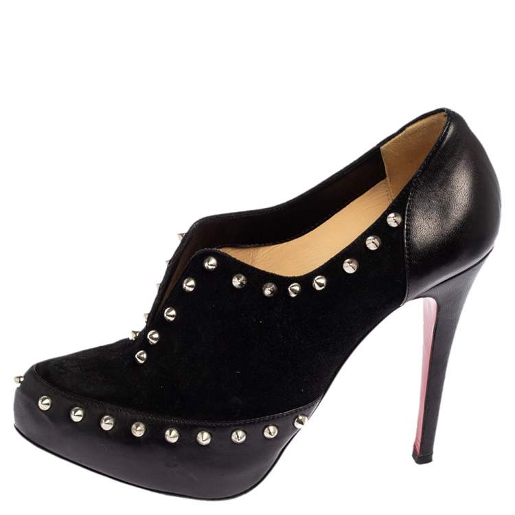 Studded Leather Boots in Black - Christian Louboutin