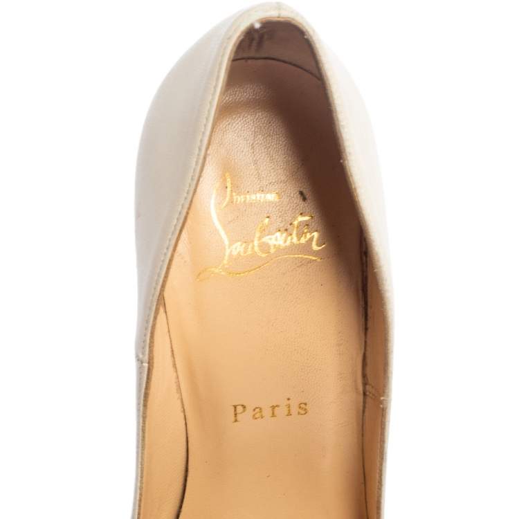 Pre Owned Christian Louboutin White Leather So Kate Pumps Size 36