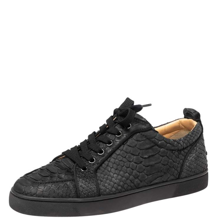 Christian Louboutin Black Python Orlato Low Sneakers Size 41 Christian | TLC