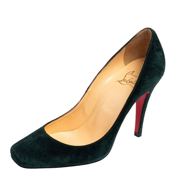 christian louboutin green pumps