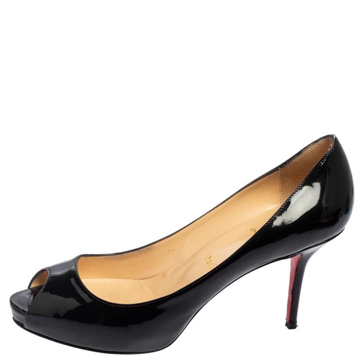 Christian Louboutin Very Prive Peep Toe Pumps Black