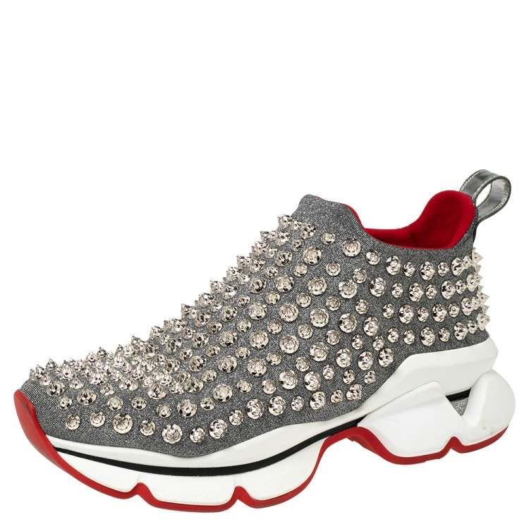 Christian Louboutin Spike sock sneakers for Men - Black in Kuwait