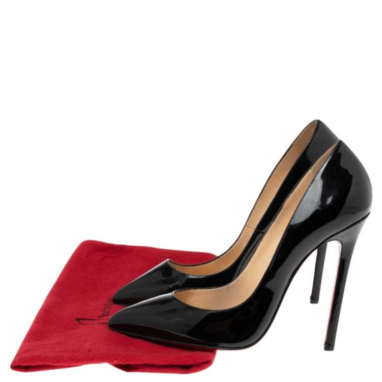 Pre Owned Christian Louboutin Black Patent Leather So Kate Pumps Size 39