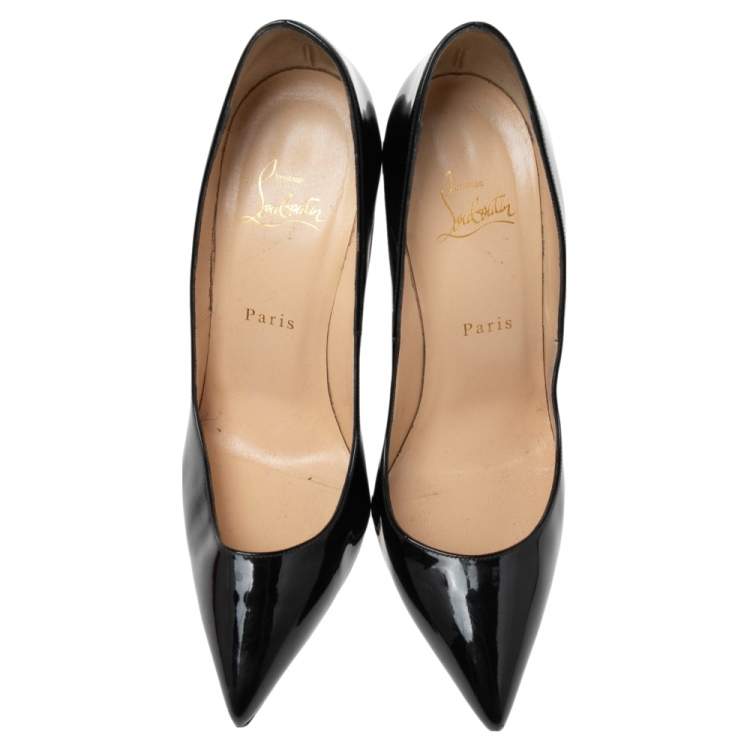 Pre Owned Christian Louboutin Black Patent Leather So Kate Pumps Size 39