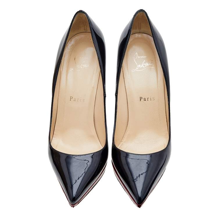 Pre Owned Christian Louboutin  Patent Leather Pointed Toe Pumps Size 36.5