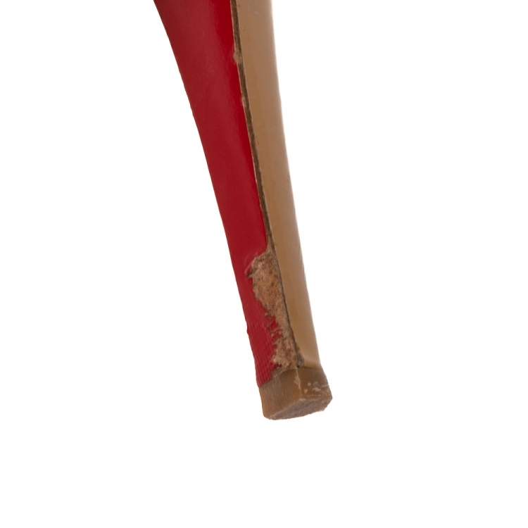 Pre Owned Christian Louboutin Tan Patent Leather Very Prive Pumps Size 39.5