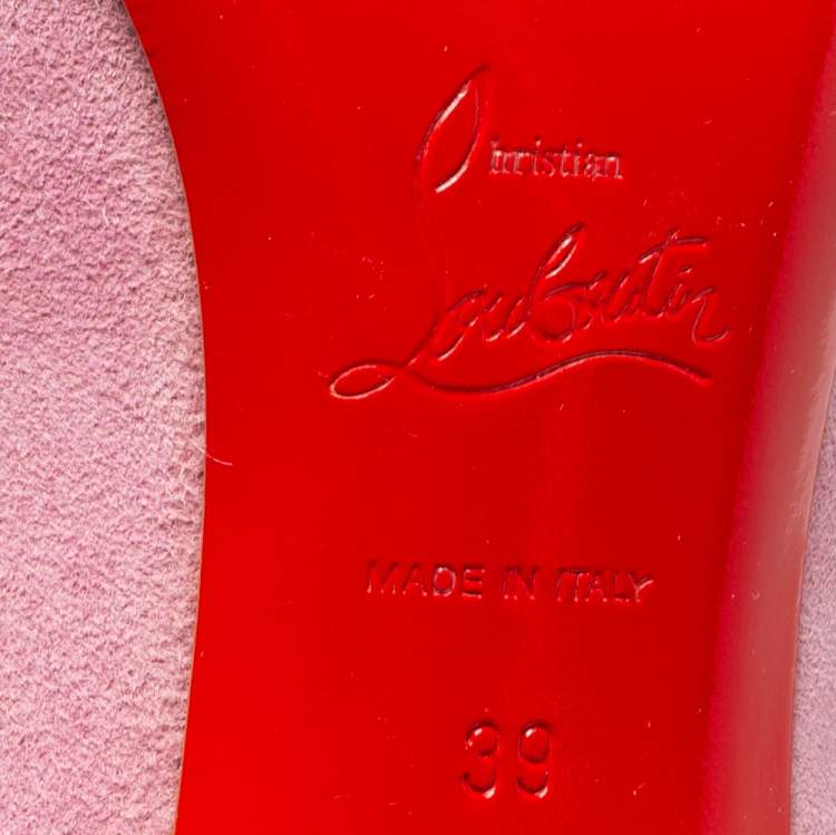 Pre Owned Christian Louboutin Lilac Suede Kate Pumps Size 39