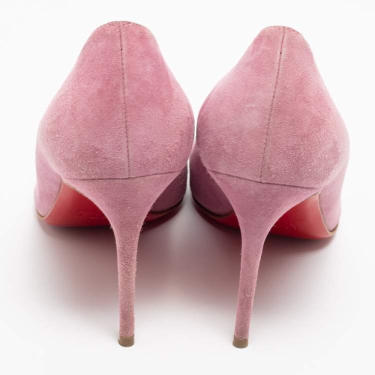 Pre Owned Christian Louboutin Lilac Suede Kate Pumps Size 39