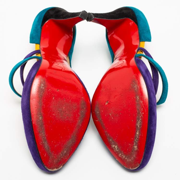 مملوكة مسبقًا Christian Louboutin Two-Tone Suede Citoyenne Pumps Size 39.5