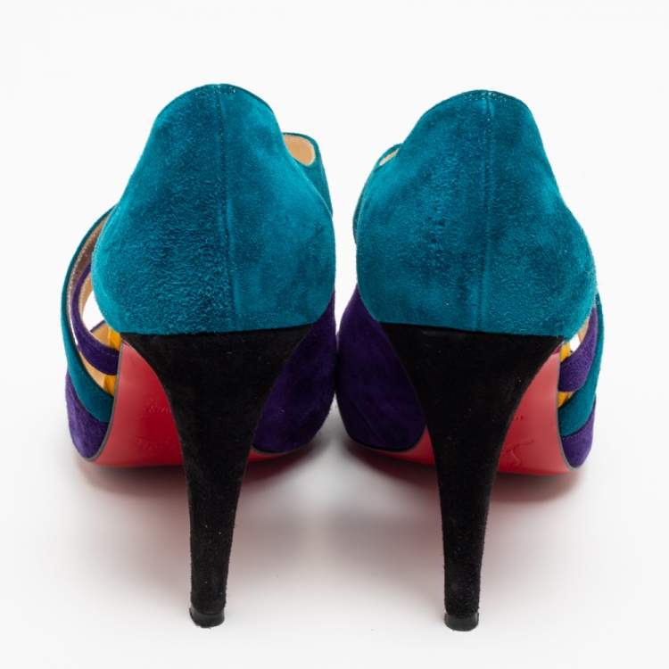 مملوكة مسبقًا Christian Louboutin Two-Tone Suede Citoyenne Pumps Size 39.5