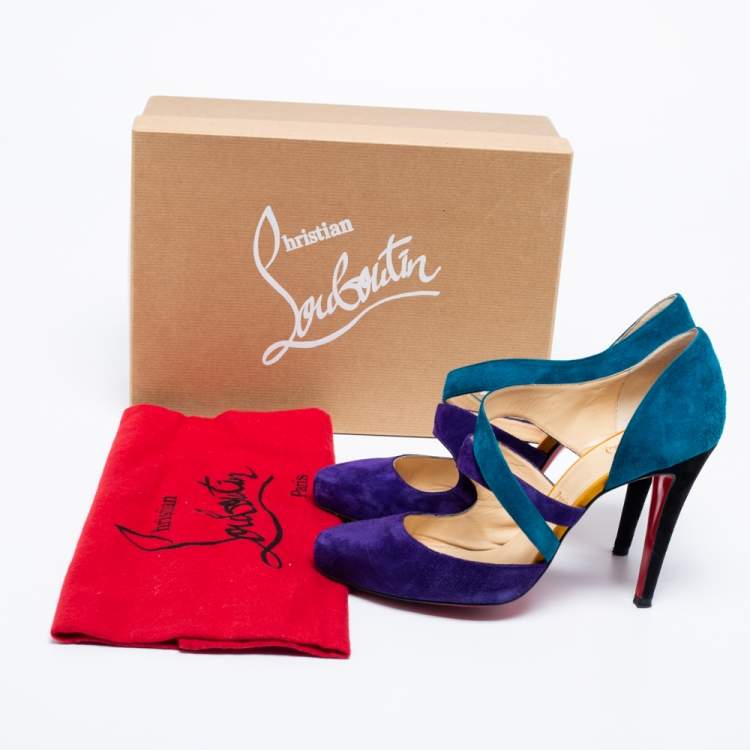 مملوكة مسبقًا Christian Louboutin Two-Tone Suede Citoyenne Pumps Size 39.5