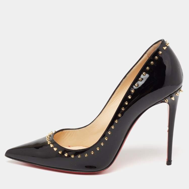 Christian Louboutin Black Patent Leather Anjalina Pumps Size