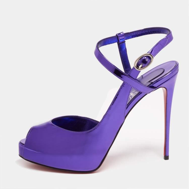 Christian Louboutin Metallic Purple Patent Leather Jenlove