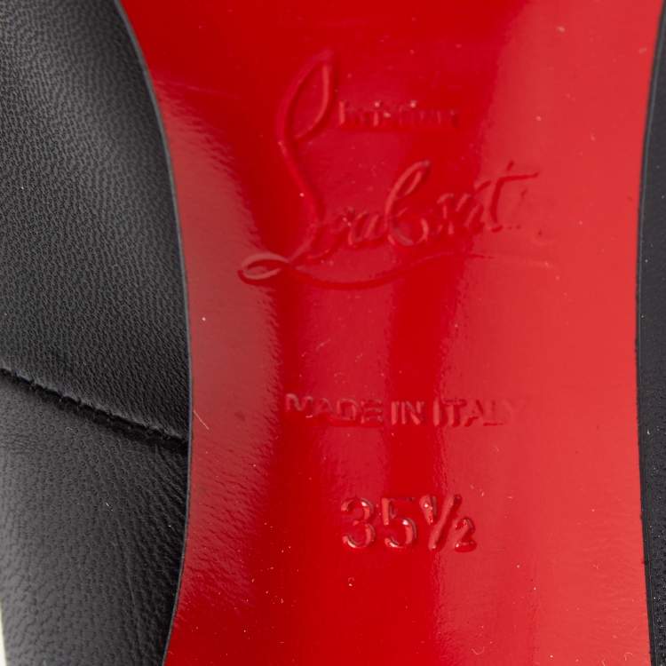 Pre Owned Christian Louboutin Black Leather Pigalle Pumps Size 35.5