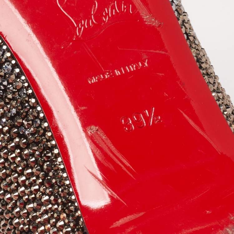 مملوكة مسبقًا Christian Louboutin Gold/Silver Glitter Pointed Toe Ballet Flats  Size 39.5