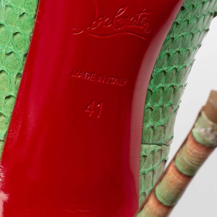 Pre Owned Christian Louboutin Multicolor Python Simple Pumps Size 41