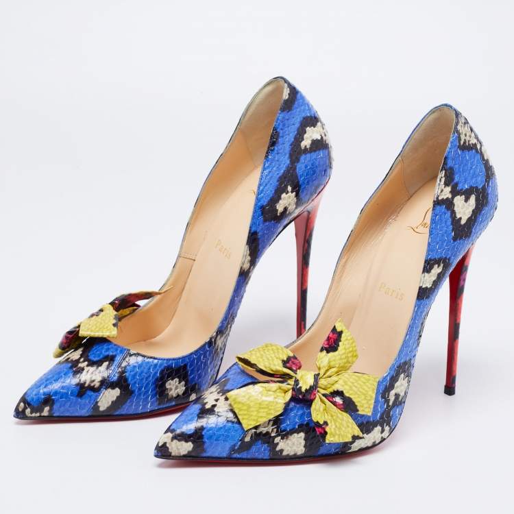 Snakeskin louboutin clearance