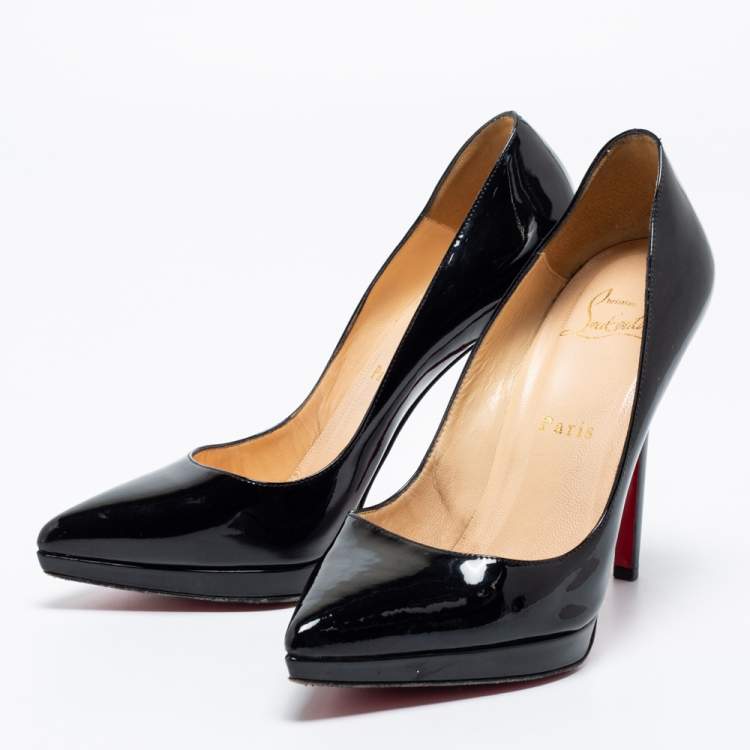 Pigalle plato patent leather heels Christian Louboutin Black size