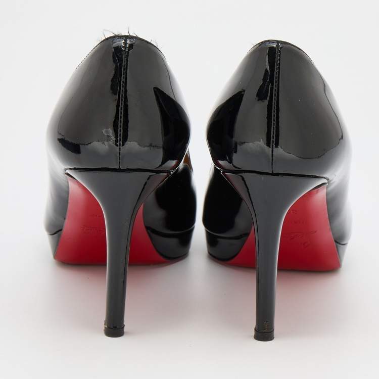 Pre Owned Christian Louboutin Black Patent Leather New Simple Pumps Size 39.5