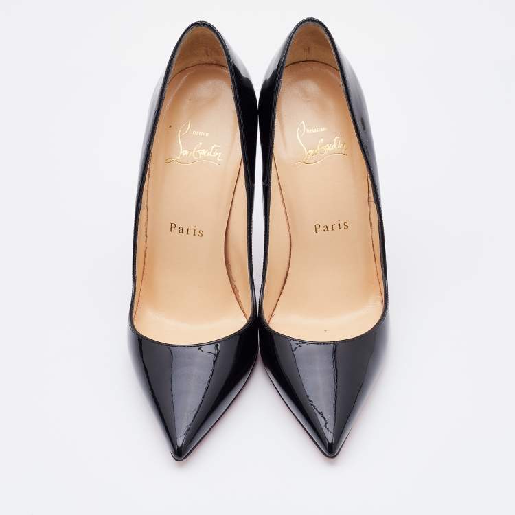 Pre Owned Christian Louboutin Black Patent Leather So Kate Pumps Size 36.5