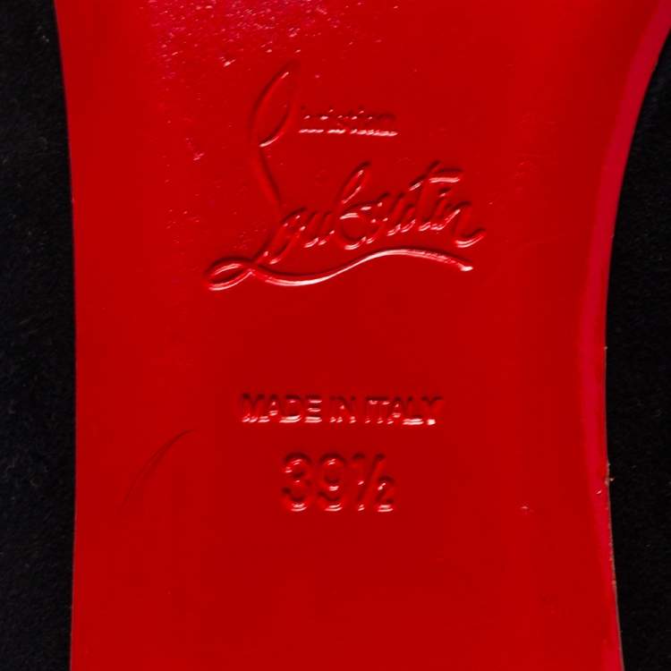 Pre Owned Christian Louboutin Tricolor Suede and Leather Malabar Hill Ballet Flats Size 39.5