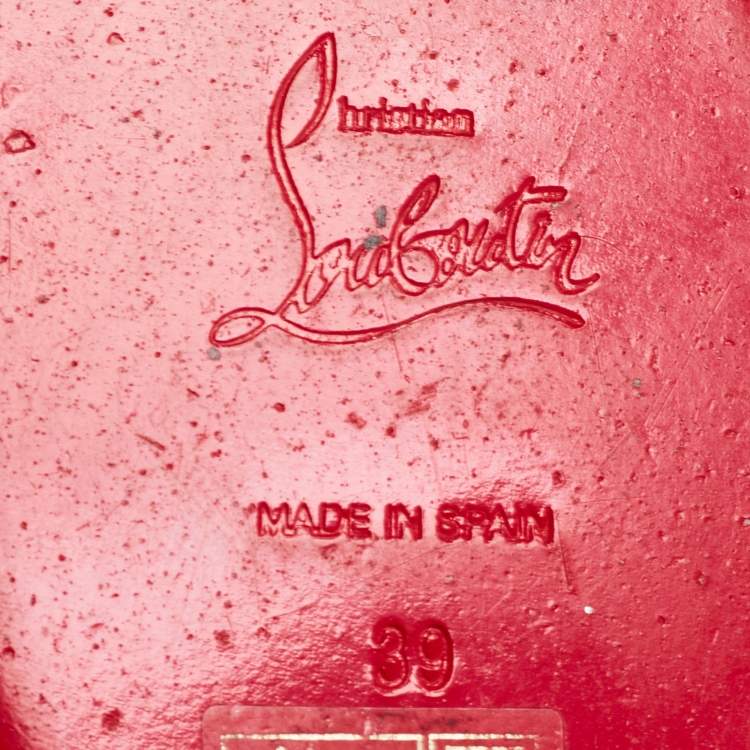 Pre Owned Christian Louboutin Pink Satin Espachica Espadrilles Flats Size 39